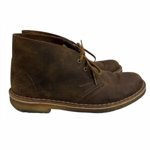Clarks‎ Originals Desert Boots Men’s 8.5 Brown Leather Crepe Sole Lace-Up Chukka
